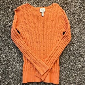 St. John's Bay Vibrant Orange Cable Knit Sweater
